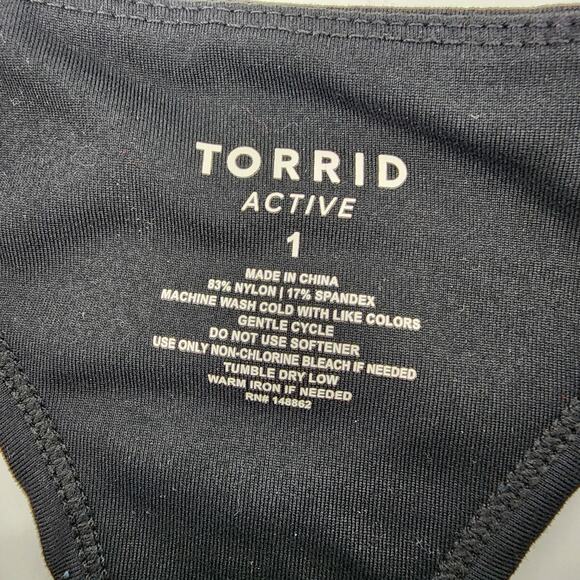 Torrid Black Low-Impact Wireless Zip-Front Active Sports Bra Size 1X - Picture 3 of 6